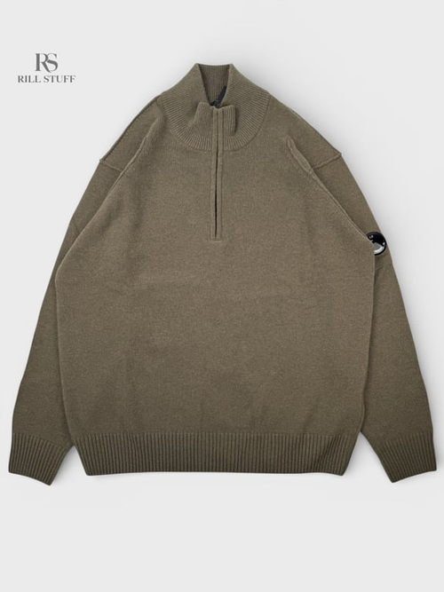 Свитер C.P. Company Half Zip Lens Knit Sweater