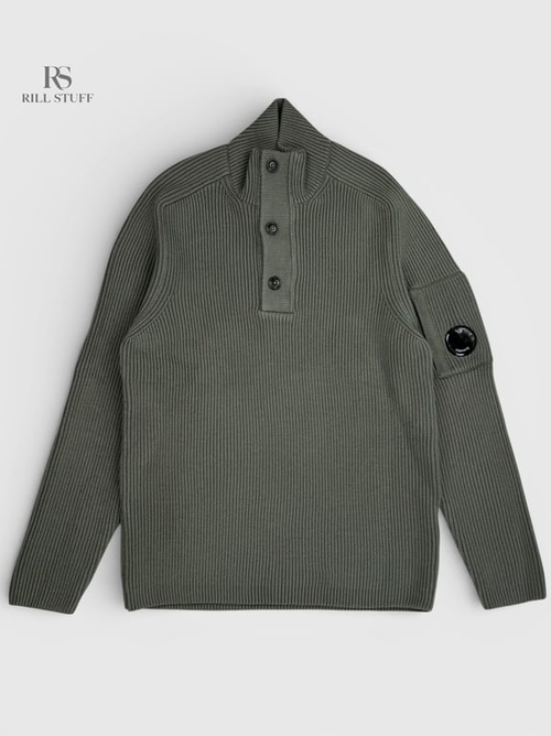 Свитер C.P. Company Polo Collar Full Rib Sweater