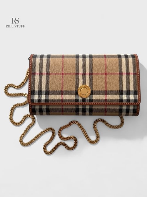 Сумка Burberry Check Chain Strap Wallet