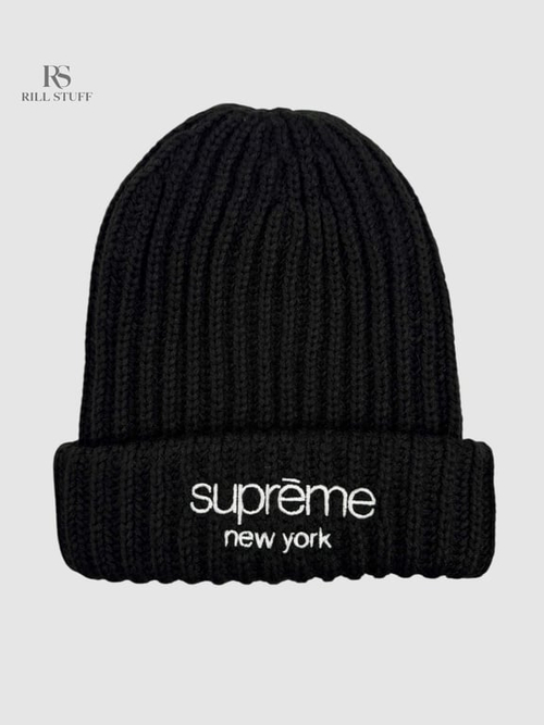 Шапка Supreme Chunky Rib Classic Logo Beanie