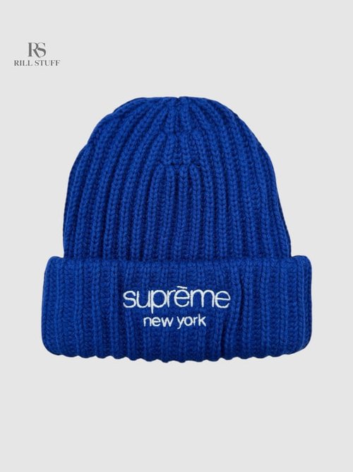Шапка Supreme Chunky Rib Classic Logo Beanie