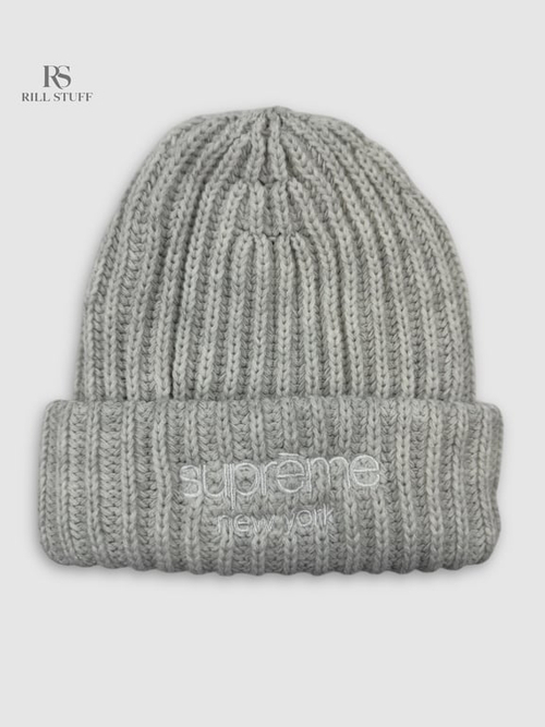 Шапка Supreme Chunky Rib Classic Logo Beanie