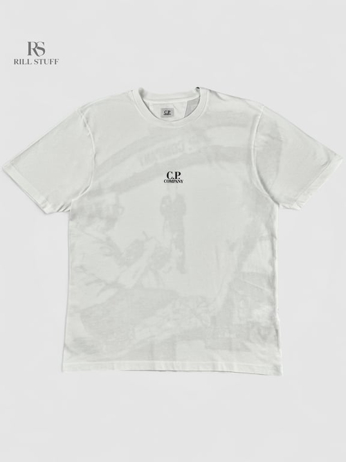 Футболка C.P. Company White 24/1 Jersey Artwork 