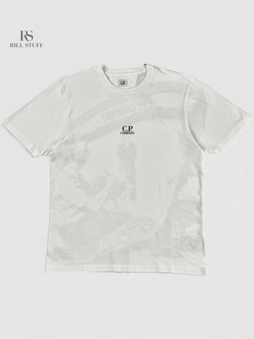 Футболка C.P. Company White 24/1 Jersey Artwork 