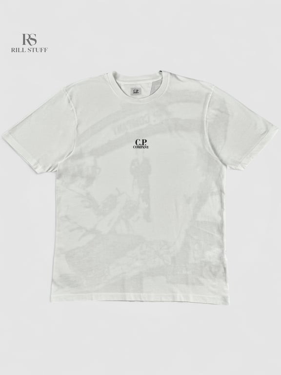 Футболка C.P. Company White 24/1 Jersey Artwork