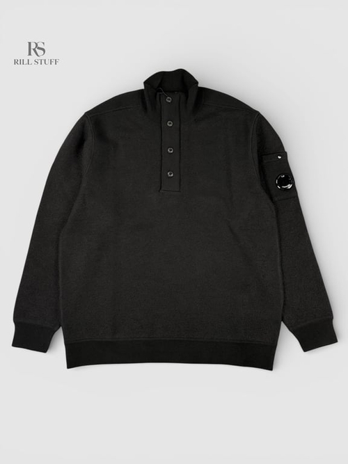 Свитер C.P. Company Merino Wool Felted Half Button Sweater