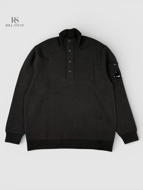 Свитер C.P. Company Merino Wool Felted Half Button Sweater