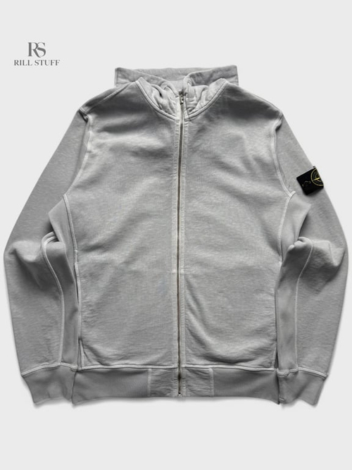 Худи на замке Stone Island Malfilé Fleece 'Old Effect'