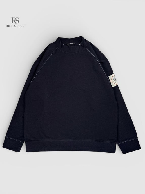 Свитшот C.P. Company Indigo Fleece Mock Neck Sweatshirt 'Blue'