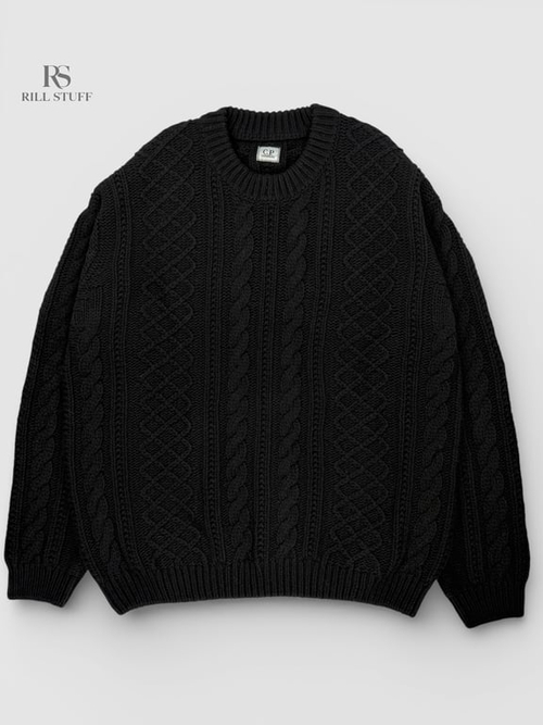 Свитер C.P. Company Intarsia Logo Cable Crew 