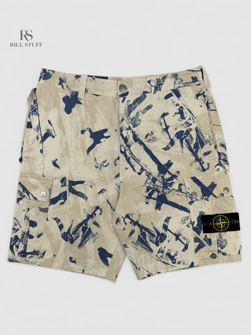 Шорты Stone Island Comfort Scan Camo On Stretch Ripstop