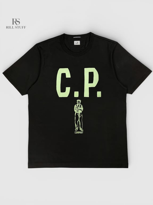 Футболка C.P. Company Mercerized 30/2 Jersey Twisted Short Sleeve Logo T-Shirt