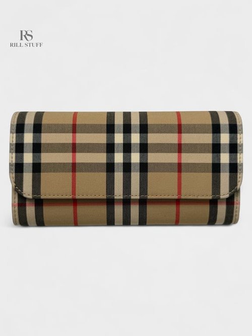 Портмоне Burberry Halton Check Fabric Long Wallet