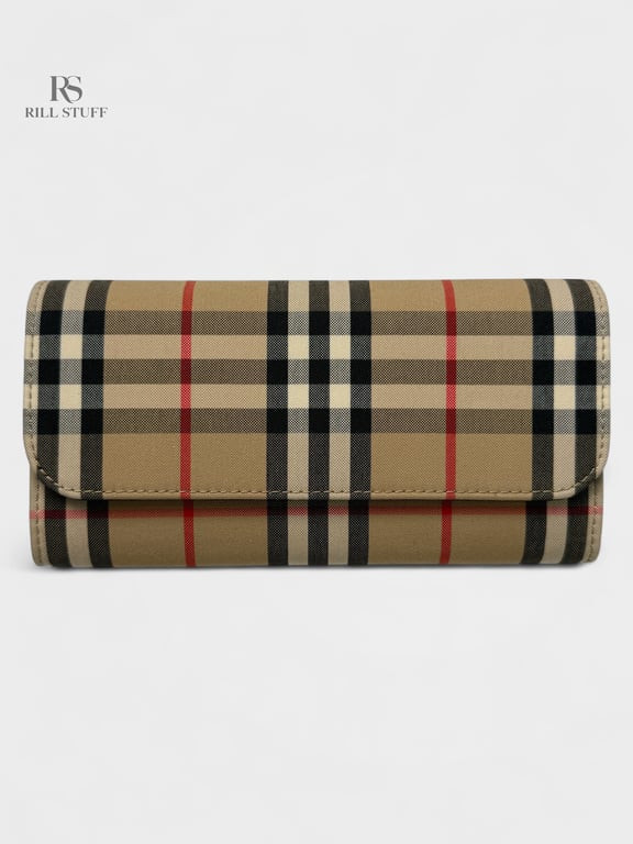 Портмоне Burberry Halton Check Fabric Long Wallet