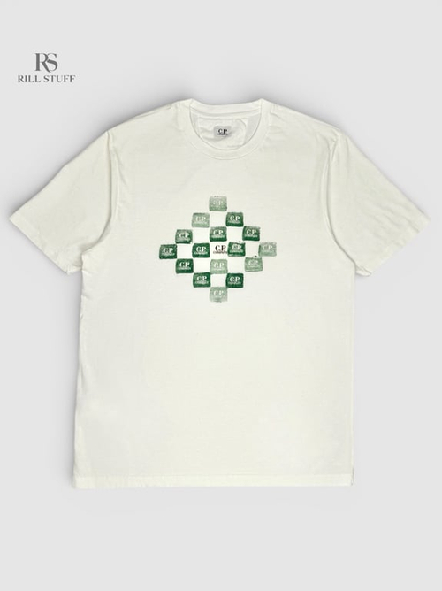 Футболка C.P. Company 24/1 Jersey Printed Logo Grid T-Shirt
