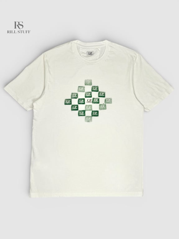 Футболка C.P. Company 24/1 Jersey Printed Logo Grid T-Shirt