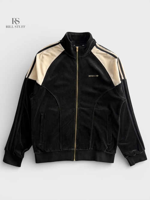 Олимпийка Adidas Originals Firebird Velour Track Top 'Black'