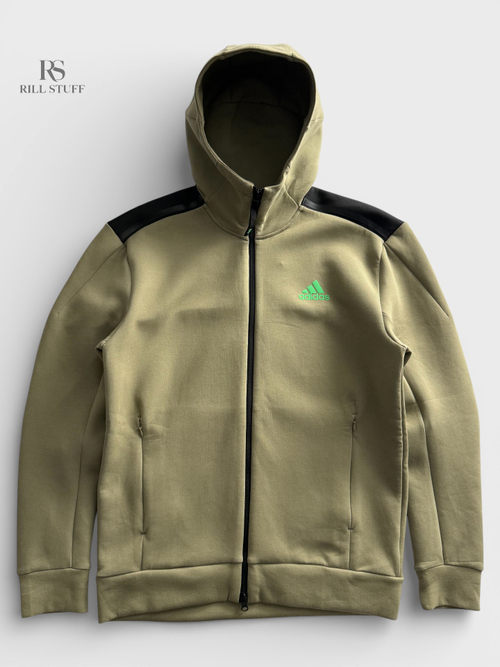 Худи на замке Adidas Z.N.E. Sportswear 'Olive'