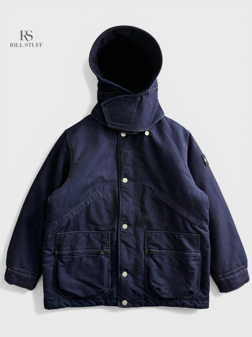 Укороченная парка Stone Island Denim Hooded Short Parka Jacket