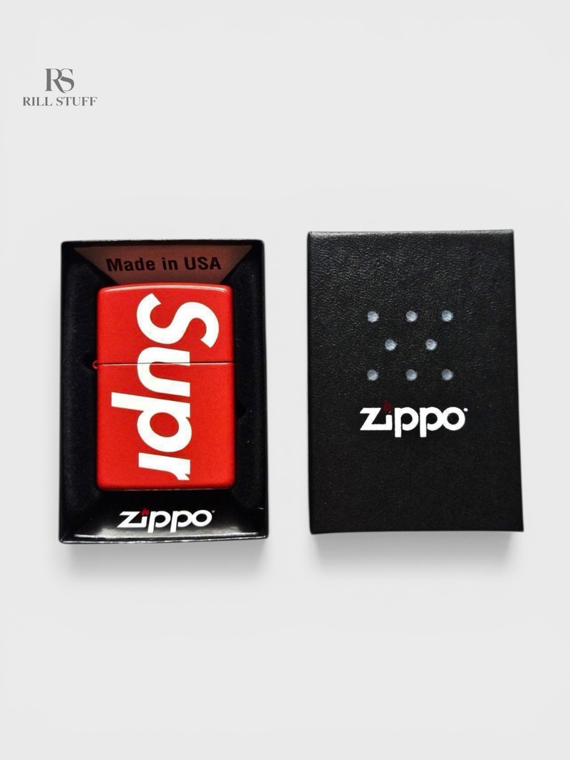 Зажигалка Supreme Logo Zippo 'Red'