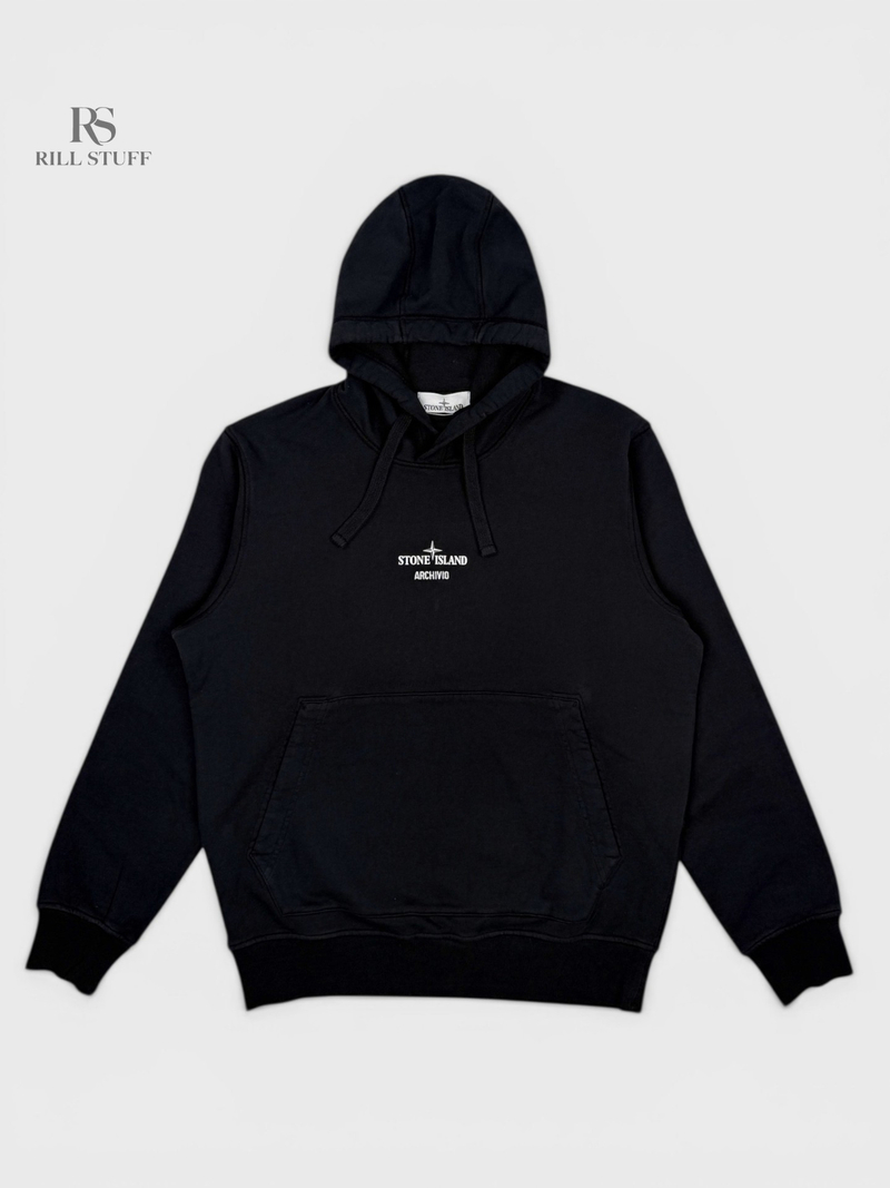 Stone Island Cotton Fleece Oversized-Fit Hoodie 'Archivio Print'
