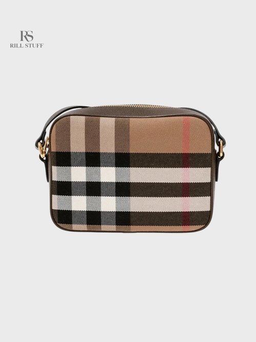 Сумка Burberry Check and Leather Camera Bag