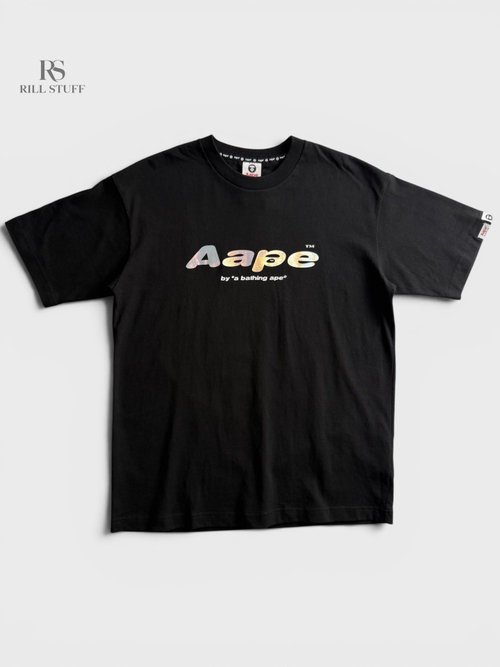 Футболка AAPE T-Shirt Laser Foil Back Print Moon Face