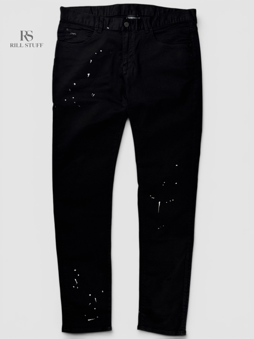 Джинсы Emporio Armani Paint Drip Slim Fit Jeans
