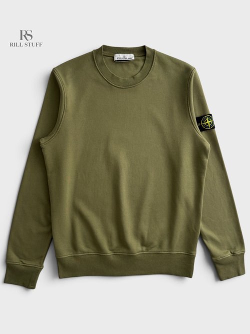 Свитшот Stone Island Organic Cotton Fleece Regular-fit Crewneck темно-синий