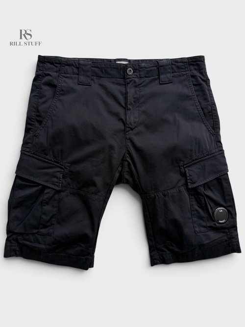 Шорты карго C.P. Company Stretch Sateen Cargo Lens Shorts темно-синие